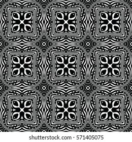Seamless abstract monochrome engraving pattern. Texture for certificate or diploma, currency and money design. Single-leaf woodcut, xylography, printmaking. Vector Illustration