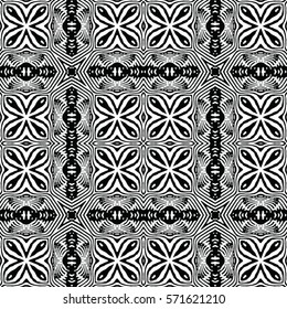 Seamless abstract monochrome engraving pattern. Texture for certificate or diploma, currency and money design. Single-leaf woodcut, xylography, printmaking. Vector Illustration