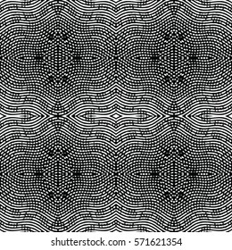 Seamless abstract monochrome engraving pattern. Texture for certificate or diploma, currency and money design. Single-leaf woodcut, xylography, printmaking. Vector Illustration