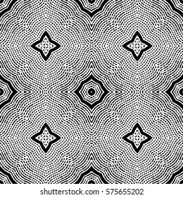 Seamless abstract monochrome engraving pattern. Texture for certificate or diploma, currency and money design. Single-leaf woodcut, xylography, printmaking. Vector Illustration