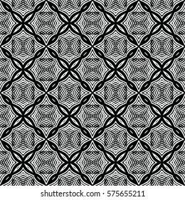 Seamless abstract monochrome engraving pattern. Texture for certificate or diploma, currency and money design. Single-leaf woodcut, xylography, printmaking. Vector Illustration