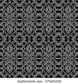Seamless abstract monochrome engraving pattern. Texture for certificate or diploma, currency and money design. Single-leaf woodcut, xylography, printmaking. Vector Illustration