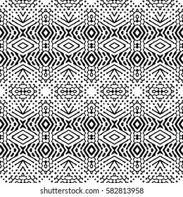 Seamless abstract monochrome engraving pattern. Texture for certificate or diploma, currency and money design. Single-leaf woodcut, xylography, printmaking. Vector Illustration