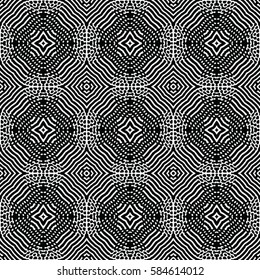 Seamless abstract monochrome engraving pattern. Texture for certificate or diploma, currency and money design. Single-leaf woodcut, xylography, printmaking. Vector Illustration