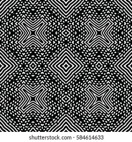 Seamless abstract monochrome engraving pattern. Texture for certificate or diploma, currency and money design. Single-leaf woodcut, xylography, printmaking. Vector Illustration
