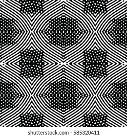 Seamless abstract monochrome engraving pattern. Texture for certificate or diploma, currency and money design. Single-leaf woodcut, xylography, printmaking. Vector Illustration
