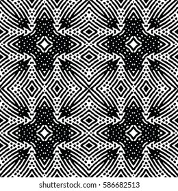 Seamless abstract monochrome engraving pattern. Texture for certificate or diploma, currency and money design. Single-leaf woodcut, xylography, printmaking. Vector Illustration
