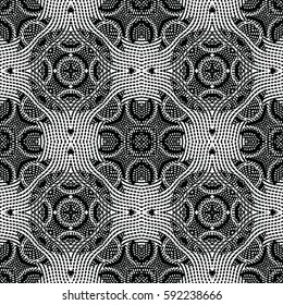 Seamless abstract monochrome engraving pattern. Texture for certificate or diploma, currency and money design. Single-leaf woodcut, xylography, printmaking. Vector Illustration