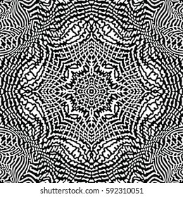 Seamless abstract monochrome engraving pattern. Texture for certificate or diploma, currency and money design. Single-leaf woodcut, xylography, printmaking. Vector Illustration