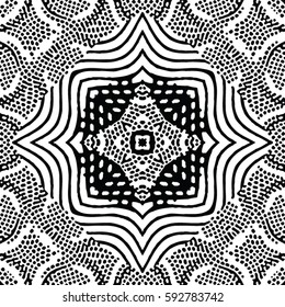Seamless abstract monochrome engraving pattern. Texture for certificate or diploma, currency and money design. Single-leaf woodcut, xylography, printmaking. Vector Illustration
