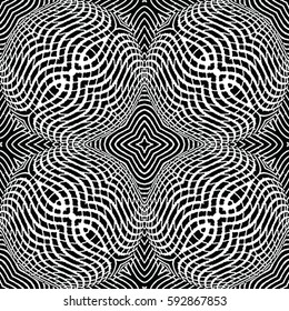 Seamless abstract monochrome engraving pattern. Texture for certificate or diploma, currency and money design. Single-leaf woodcut, xylography, printmaking. Vector Illustration