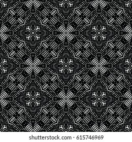 Seamless abstract monochrome engraving pattern. Texture for certificate or diploma, currency and money design. Single-leaf woodcut, xylography, printmaking. Vector Illustration