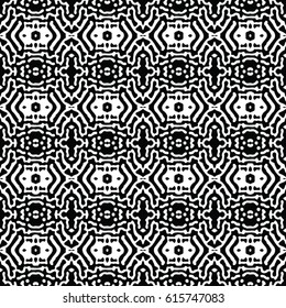 Seamless abstract monochrome engraving pattern. Texture for certificate or diploma, currency and money design. Single-leaf woodcut, xylography, printmaking. Vector Illustration