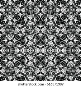 Seamless abstract monochrome engraving pattern. Texture for certificate or diploma, currency and money design. Single-leaf woodcut, xylography, printmaking. Vector Illustration