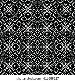 Seamless abstract monochrome engraving pattern. Texture for certificate or diploma, currency and money design. Single-leaf woodcut, xylography, printmaking. Vector Illustration