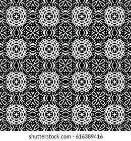 Seamless abstract monochrome engraving pattern. Texture for certificate or diploma, currency and money design. Single-leaf woodcut, xylography, printmaking. Vector Illustration