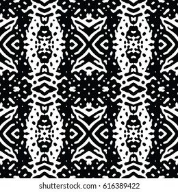 Seamless abstract monochrome engraving pattern. Texture for certificate or diploma, currency and money design. Single-leaf woodcut, xylography, printmaking. Vector Illustration