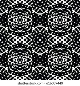 Seamless abstract monochrome engraving pattern. Texture for certificate or diploma, currency and money design. Single-leaf woodcut, xylography, printmaking. Vector Illustration