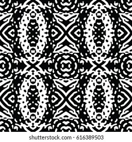 Seamless abstract monochrome engraving pattern. Texture for certificate or diploma, currency and money design. Single-leaf woodcut, xylography, printmaking. Vector Illustration