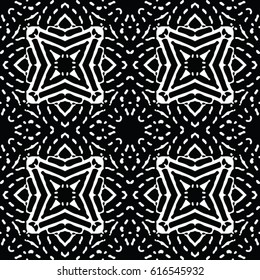 Seamless abstract monochrome engraving pattern. Texture for certificate or diploma, currency and money design. Single-leaf woodcut, xylography, printmaking. Vector Illustration