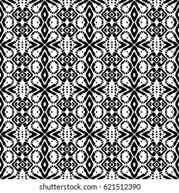 Seamless abstract monochrome engraving pattern. Texture for certificate or diploma, currency and money design. Single-leaf woodcut, xylography, printmaking. Vector Illustration