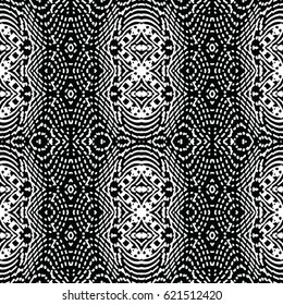 Seamless abstract monochrome engraving pattern. Texture for certificate or diploma, currency and money design. Single-leaf woodcut, xylography, printmaking. Vector Illustration