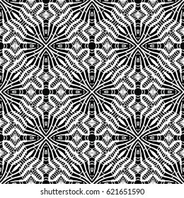 Seamless abstract monochrome engraving pattern. Texture for certificate or diploma, currency and money design. Single-leaf woodcut, xylography, printmaking. Vector Illustration