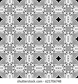 Seamless abstract monochrome engraving pattern. Texture for certificate or diploma, currency and money design. Single-leaf woodcut, xylography, printmaking. Vector Illustration