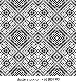 Seamless abstract monochrome engraving pattern. Texture for certificate or diploma, currency and money design. Single-leaf woodcut, xylography, printmaking. Vector Illustration