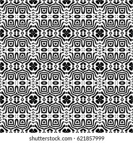 Seamless abstract monochrome engraving pattern. Texture for certificate or diploma, currency and money design. Single-leaf woodcut, xylography, printmaking. Vector Illustration