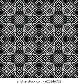 Seamless abstract monochrome engraving pattern. Texture for certificate or diploma, currency and money design. Single-leaf woodcut, xylography, printmaking. Vector Illustration