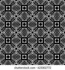 Seamless abstract monochrome engraving pattern. Texture for certificate or diploma, currency and money design. Single-leaf woodcut, xylography, printmaking. Vector Illustration