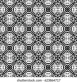 Seamless abstract monochrome engraving pattern. Texture for certificate or diploma, currency and money design. Single-leaf woodcut, xylography, printmaking. Vector Illustration