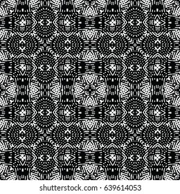 Seamless abstract monochrome engraving pattern. Texture for certificate or diploma, currency and money design. Single-leaf woodcut, xylography, printmaking. Vector Illustration