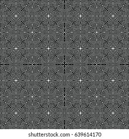 Seamless abstract monochrome engraving pattern. Texture for certificate or diploma, currency and money design. Single-leaf woodcut, xylography, printmaking. Vector Illustration