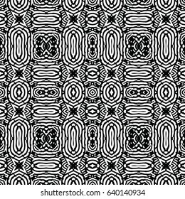 Seamless abstract monochrome engraving pattern. Texture for certificate or diploma, currency and money design. Single-leaf woodcut, xylography, printmaking. Vector Illustration