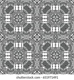 Seamless abstract monochrome engraving pattern. Texture for certificate or diploma, currency and money design. Single-leaf woodcut, xylography, printmaking. Vector Illustration