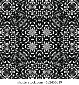 Seamless abstract monochrome engraving pattern. Texture for certificate or diploma, currency and money design. Single-leaf woodcut, xylography, printmaking. Vector Illustration