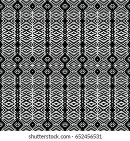 Seamless abstract monochrome engraving pattern. Texture for certificate or diploma, currency and money design. Single-leaf woodcut, xylography, printmaking. Vector Illustration