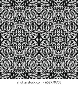 Seamless abstract monochrome engraving pattern. Texture for certificate or diploma, currency and money design. Single-leaf woodcut, xylography, printmaking. Vector Illustration