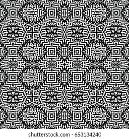 Seamless abstract monochrome engraving pattern. Texture for certificate or diploma, currency and money design. Single-leaf woodcut, xylography, printmaking. Vector Illustration