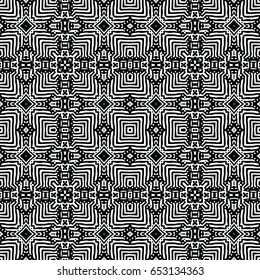 Seamless abstract monochrome engraving pattern. Texture for certificate or diploma, currency and money design. Single-leaf woodcut, xylography, printmaking. Vector Illustration