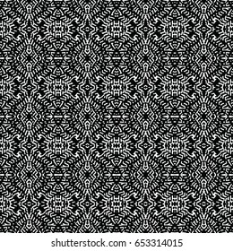 Seamless abstract monochrome engraving pattern. Texture for certificate or diploma, currency and money design. Single-leaf woodcut, xylography, printmaking. Vector Illustration