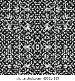 Seamless abstract monochrome engraving pattern. Texture for certificate or diploma, currency and money design. Single-leaf woodcut, xylography, printmaking. Vector Illustration