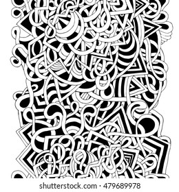 Seamless abstract monochrome pattern