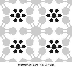 Seamless abstract monochrome pattern. Black white style
