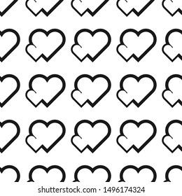 Seamless abstract monochrome pattern. Black white style