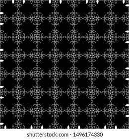 Seamless abstract monochrome pattern. Black white style