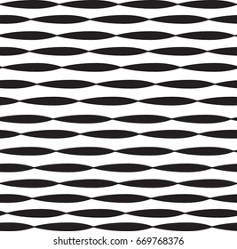 Seamless abstract monochrome pattern. Black and white vector  background