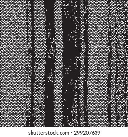 Seamless abstract monochrome pattern. Hand drawn medley on  black  background. Modern stylish texture.